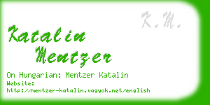 katalin mentzer business card